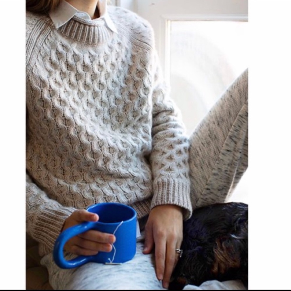 Jcrew honeycomb cashmere sweater